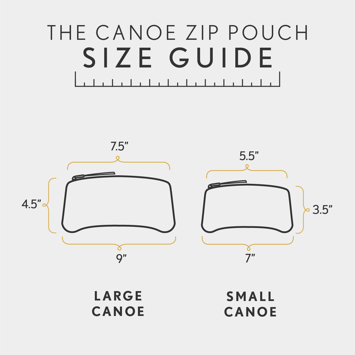 'Almost Perfect' Canoe Zip Pouch