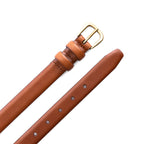 Women's Slim Double Loop Leather Belt