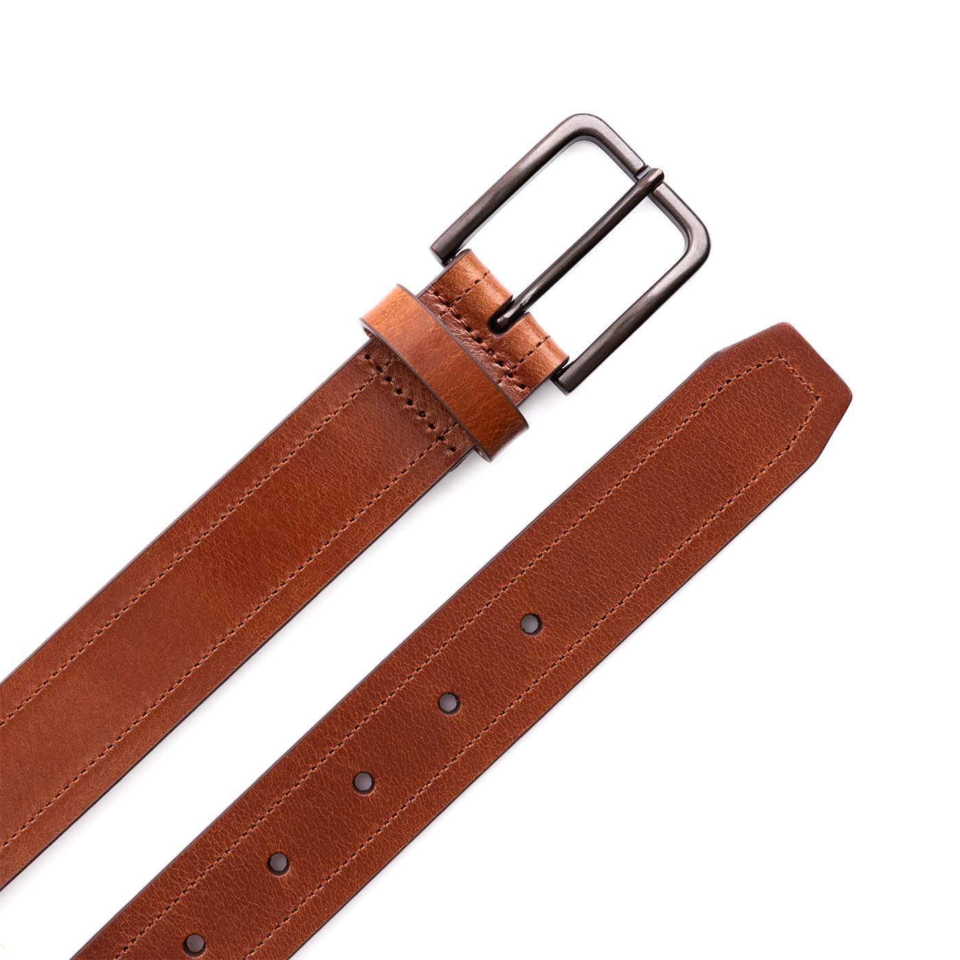 Men's Top Stitch Leather Belt