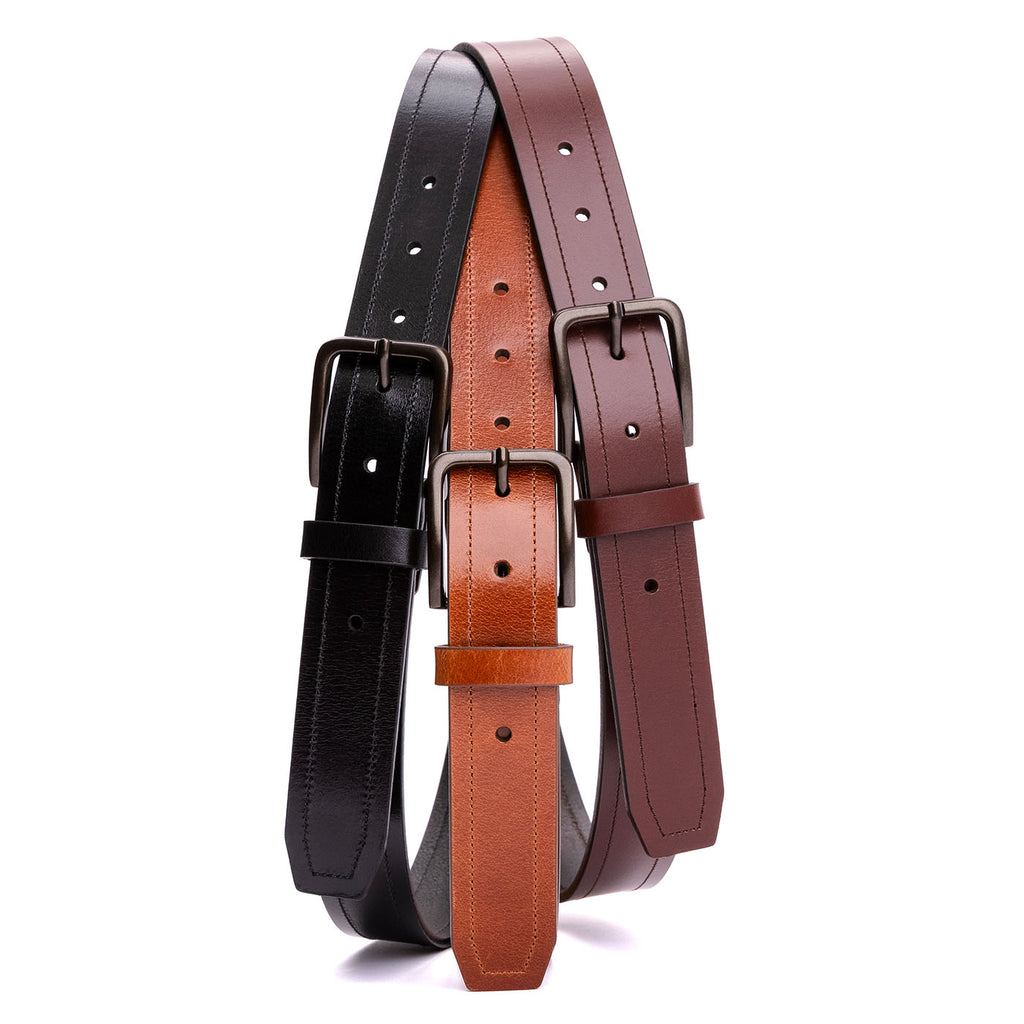 Men's Top Stitch Leather Belt